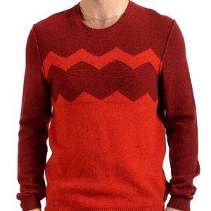 Hugo Boss Men's "Lennox" Red Wool Crewneck Pullover Sweater US L IT 52